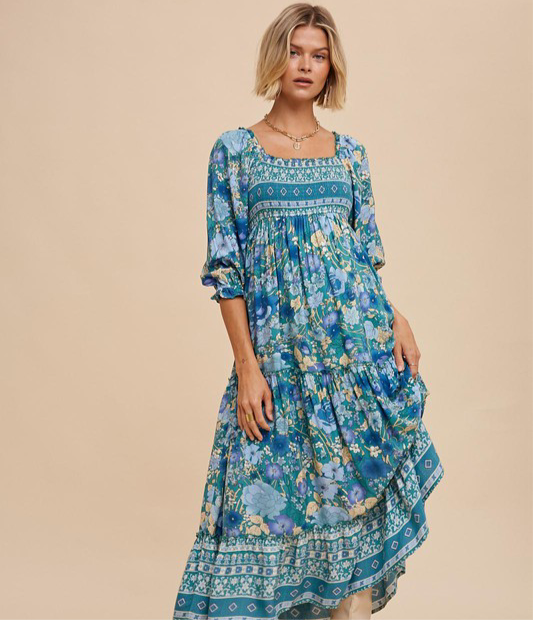 Border Print Dress