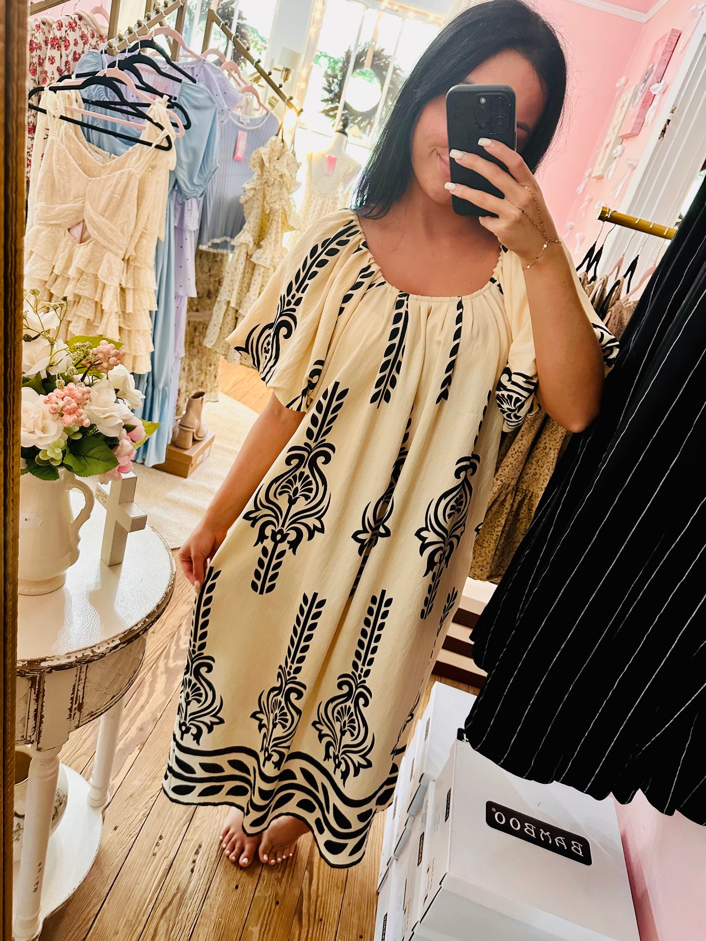 Printed Midi Dress