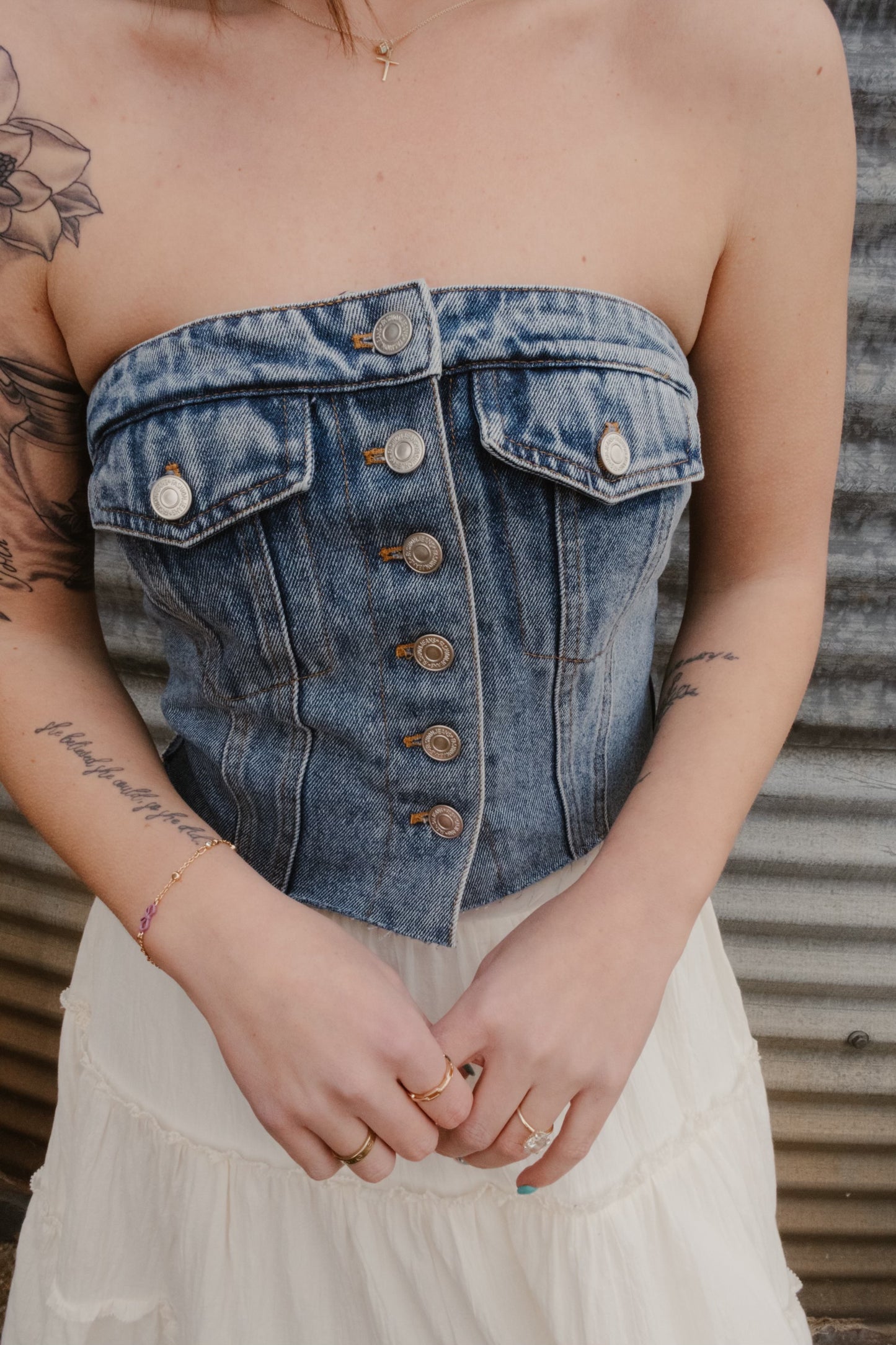 Denim Corset