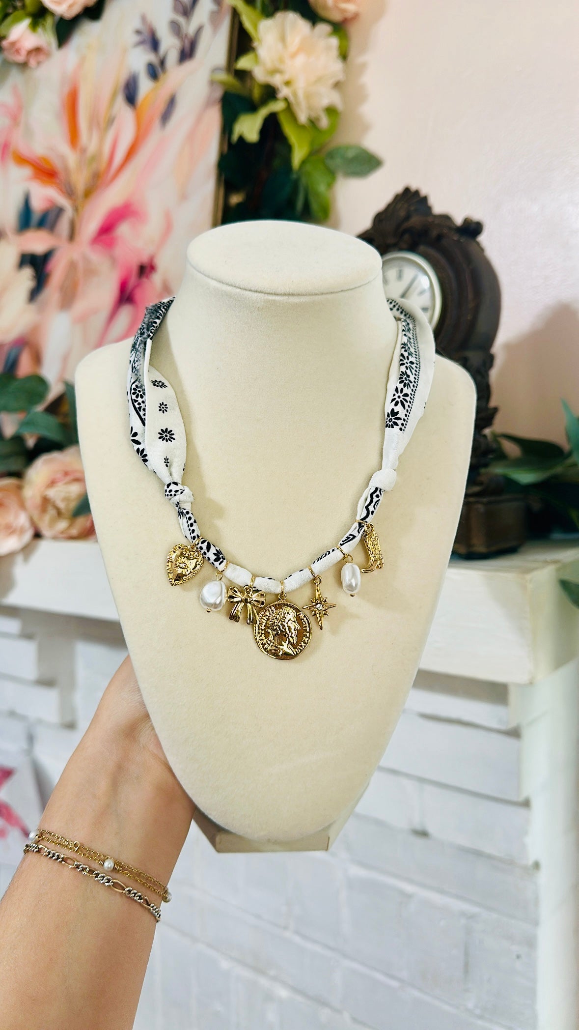 Bandanna Scarf Charm Necklace