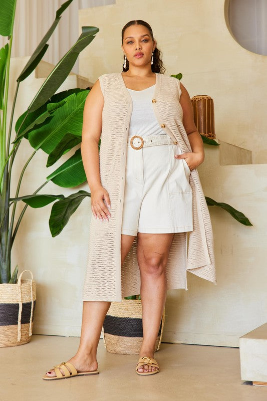 PLUS-Midi Cardigan