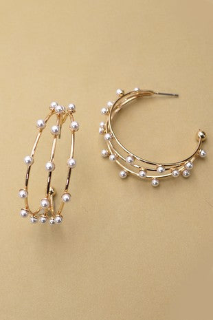Triple Wire Hoops