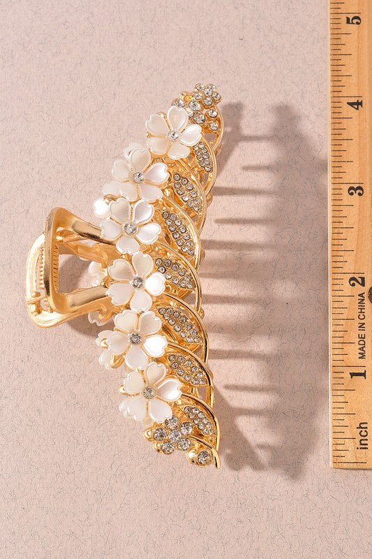 Metal Flower Claw Clip