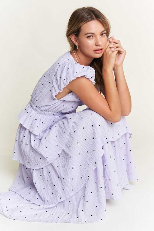 Purple & Polka Dots-Dress