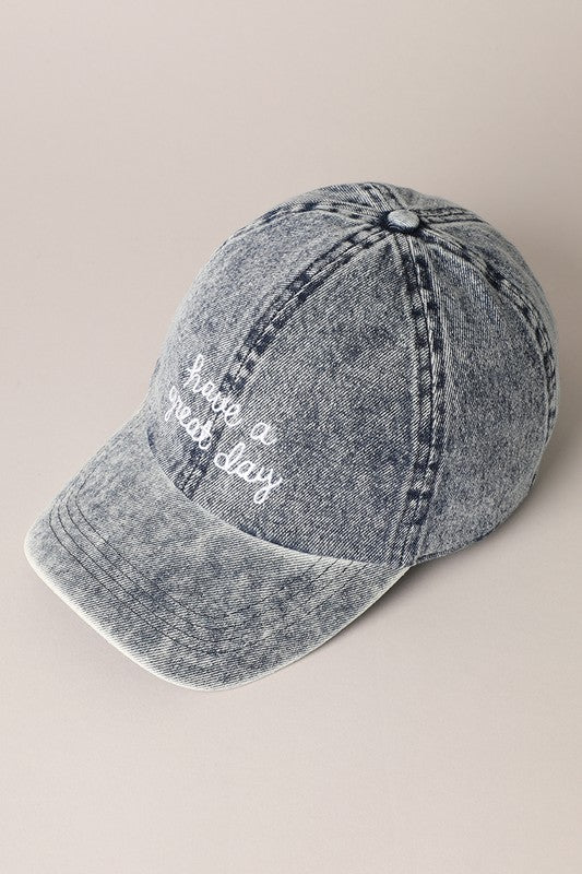 Have A Great Day Denim Cap