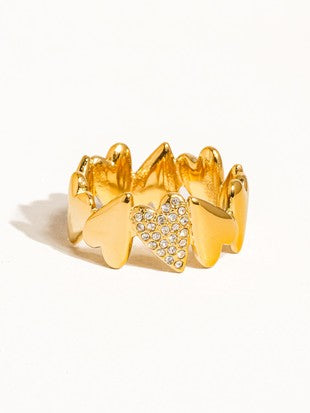 Tilted Heart Ring