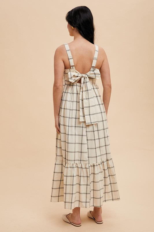 Grid Maxi Dress