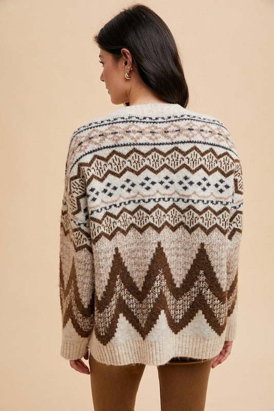 Fairisle Loose Fit Sweater