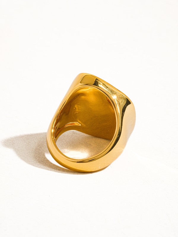 Natural Shell Statement Ring