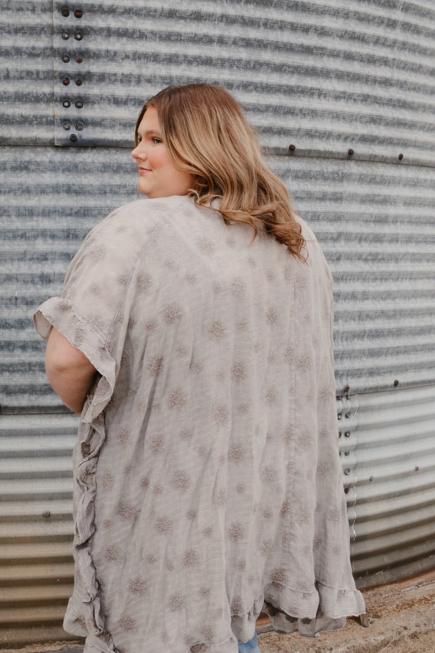 Plus Size-Mineral Wash Duster