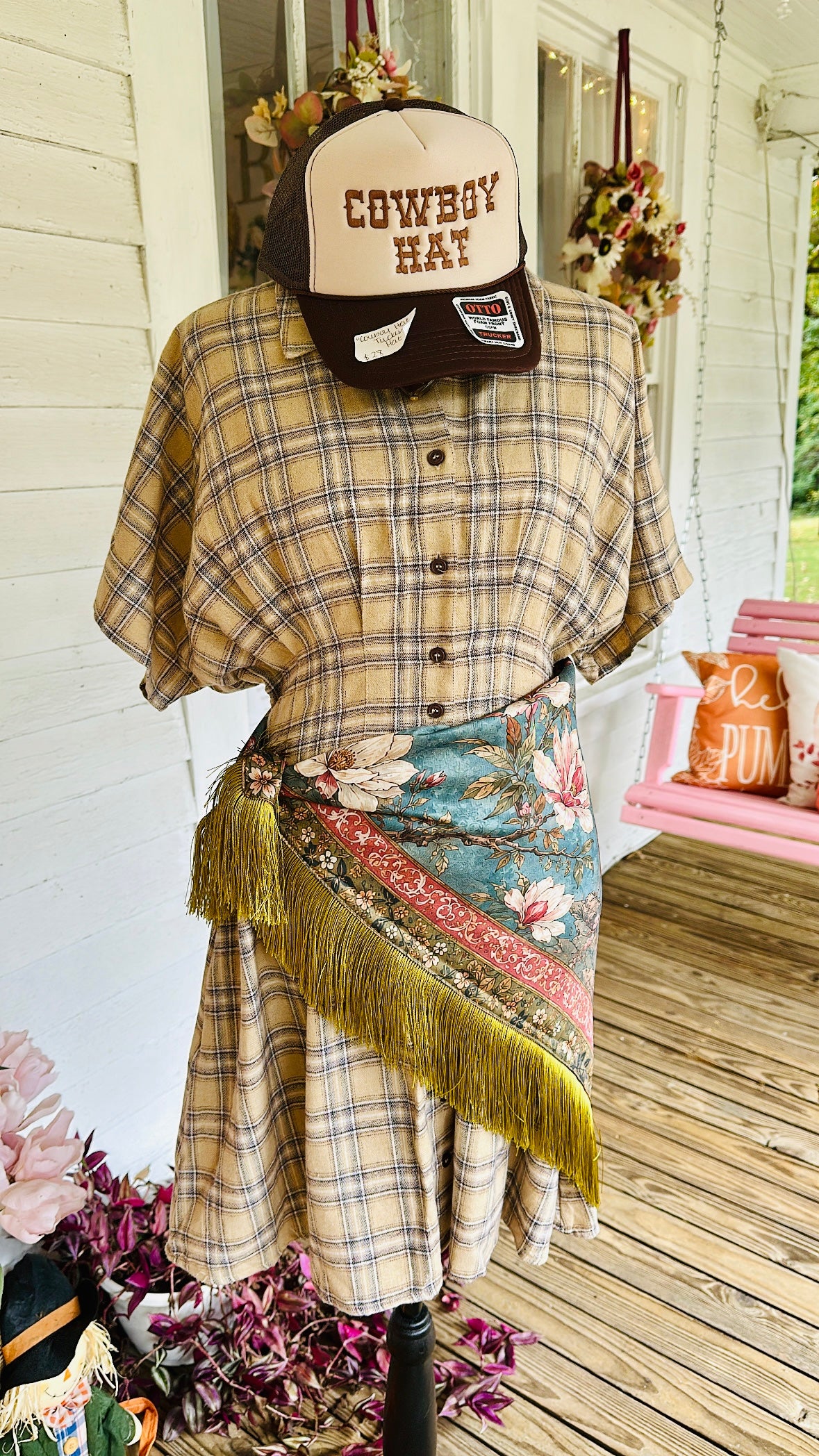 Satin Tassel Fringe Scarf