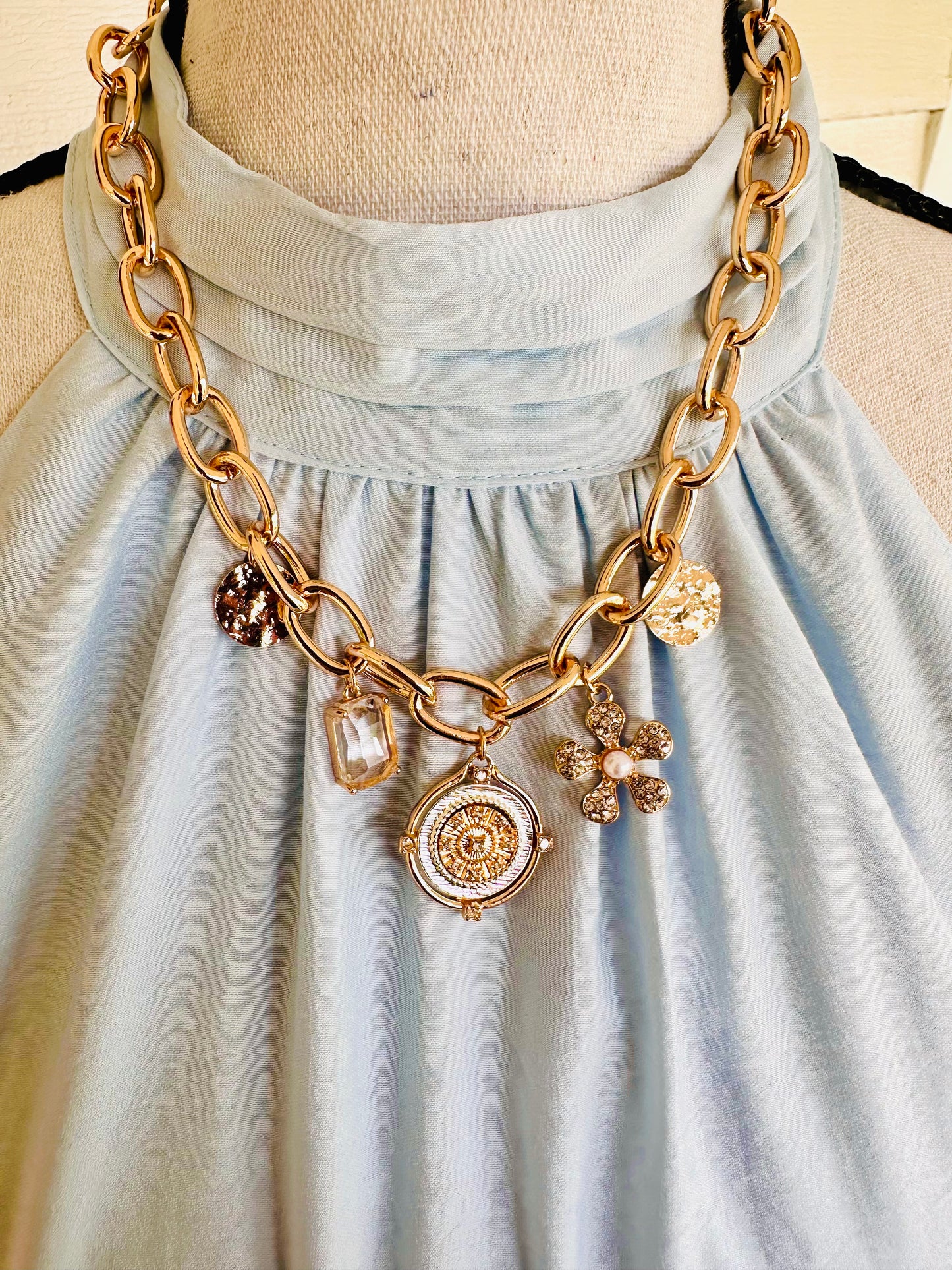 Chunky Charm Necklace