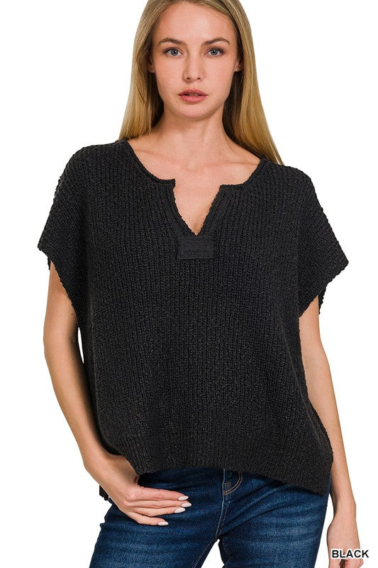 Split Neck Pullover