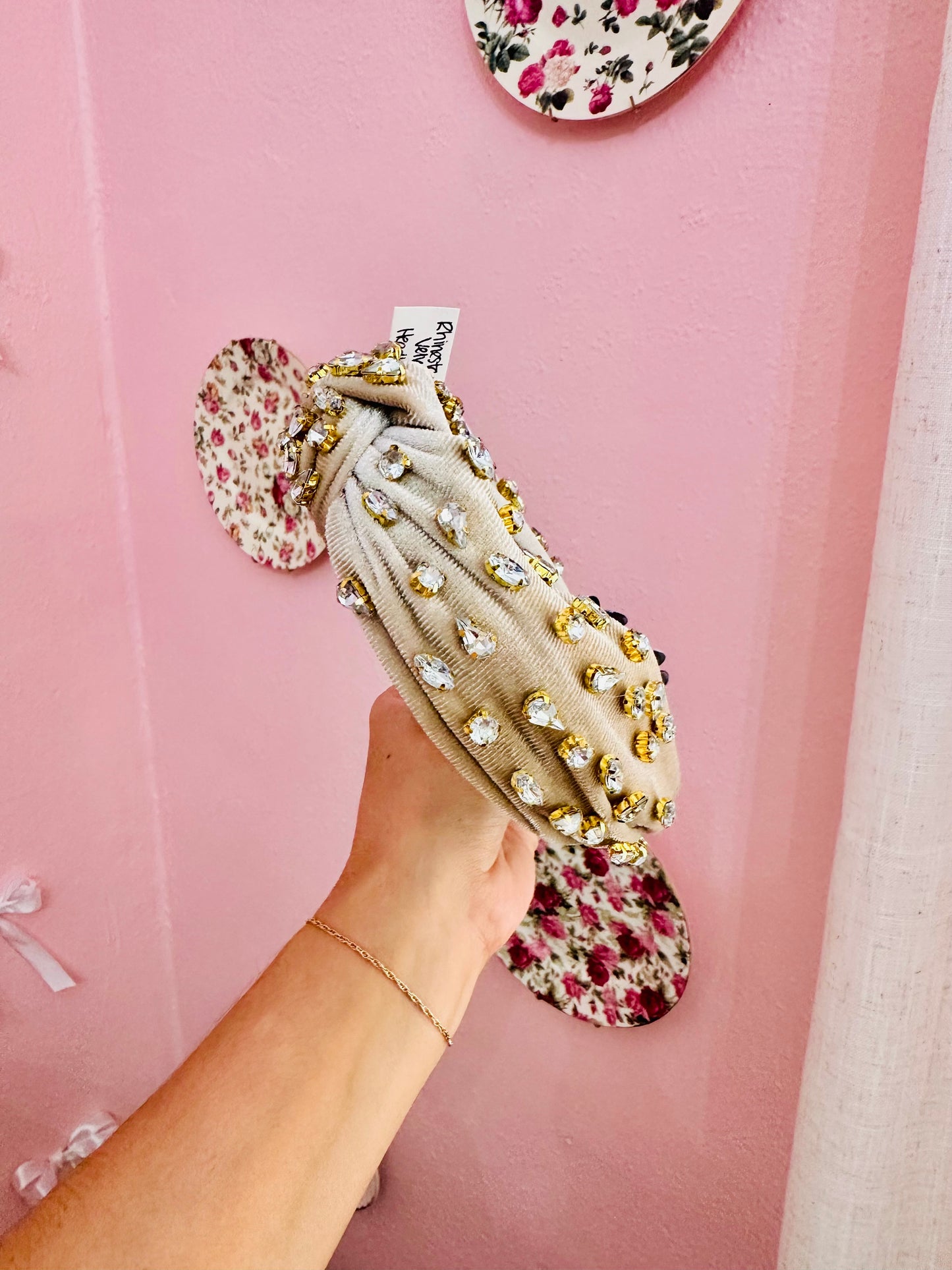 Rhinestone Velvet Headband