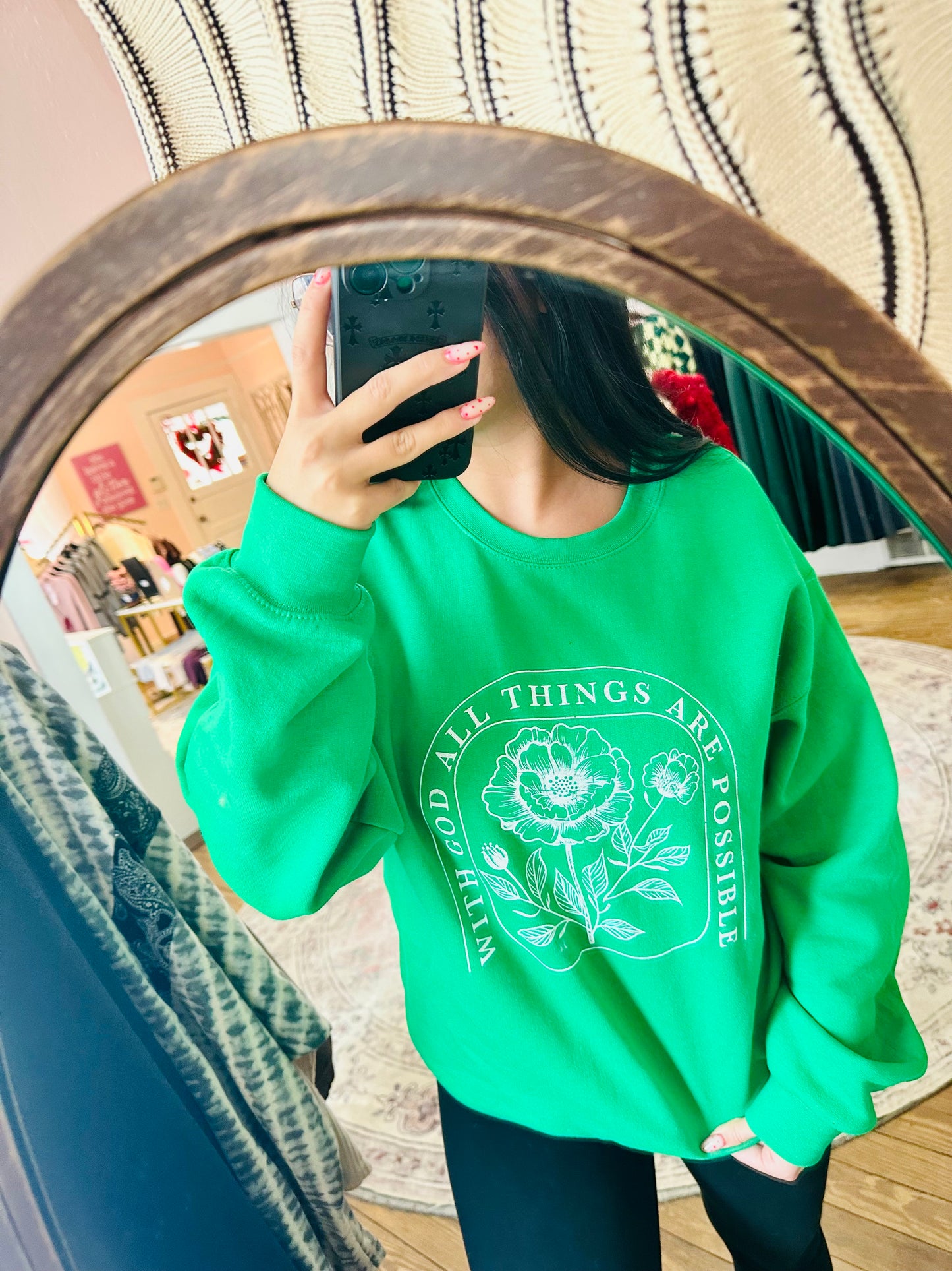 With God All Things Are Possible-Sweatshirt