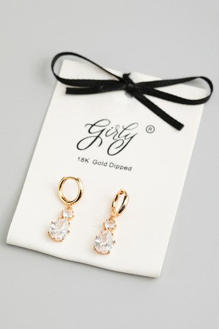 Teardrop Charm Earrings