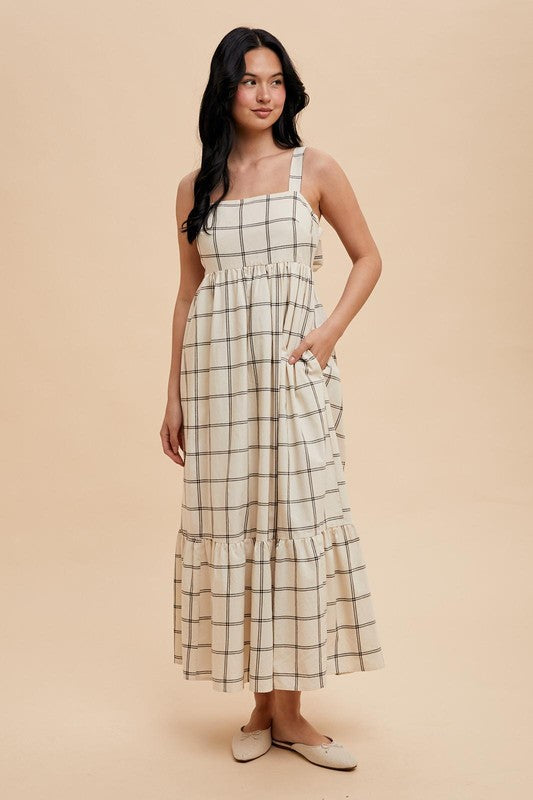 Grid Maxi Dress