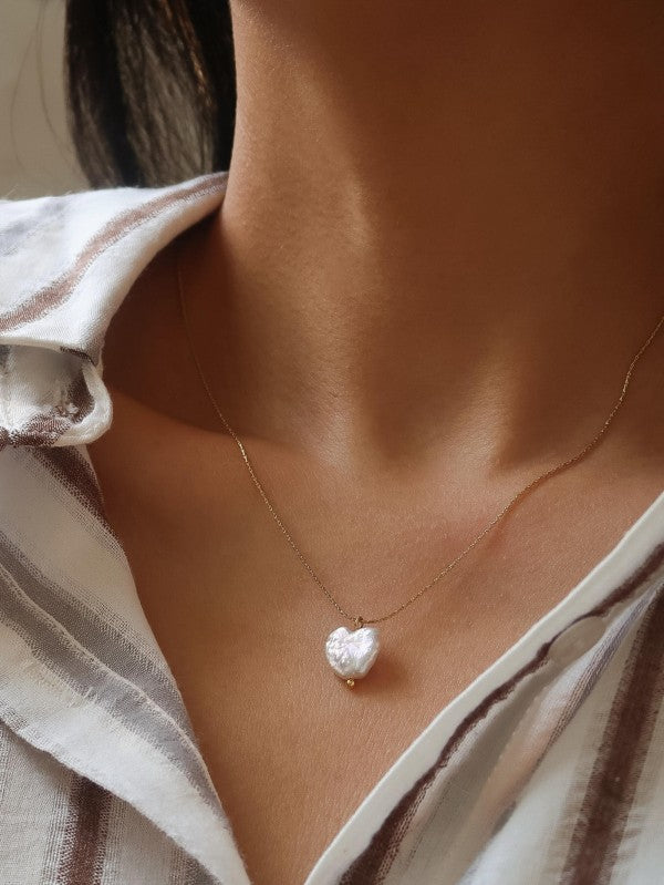 Heart Freshwater Pearl Necklace