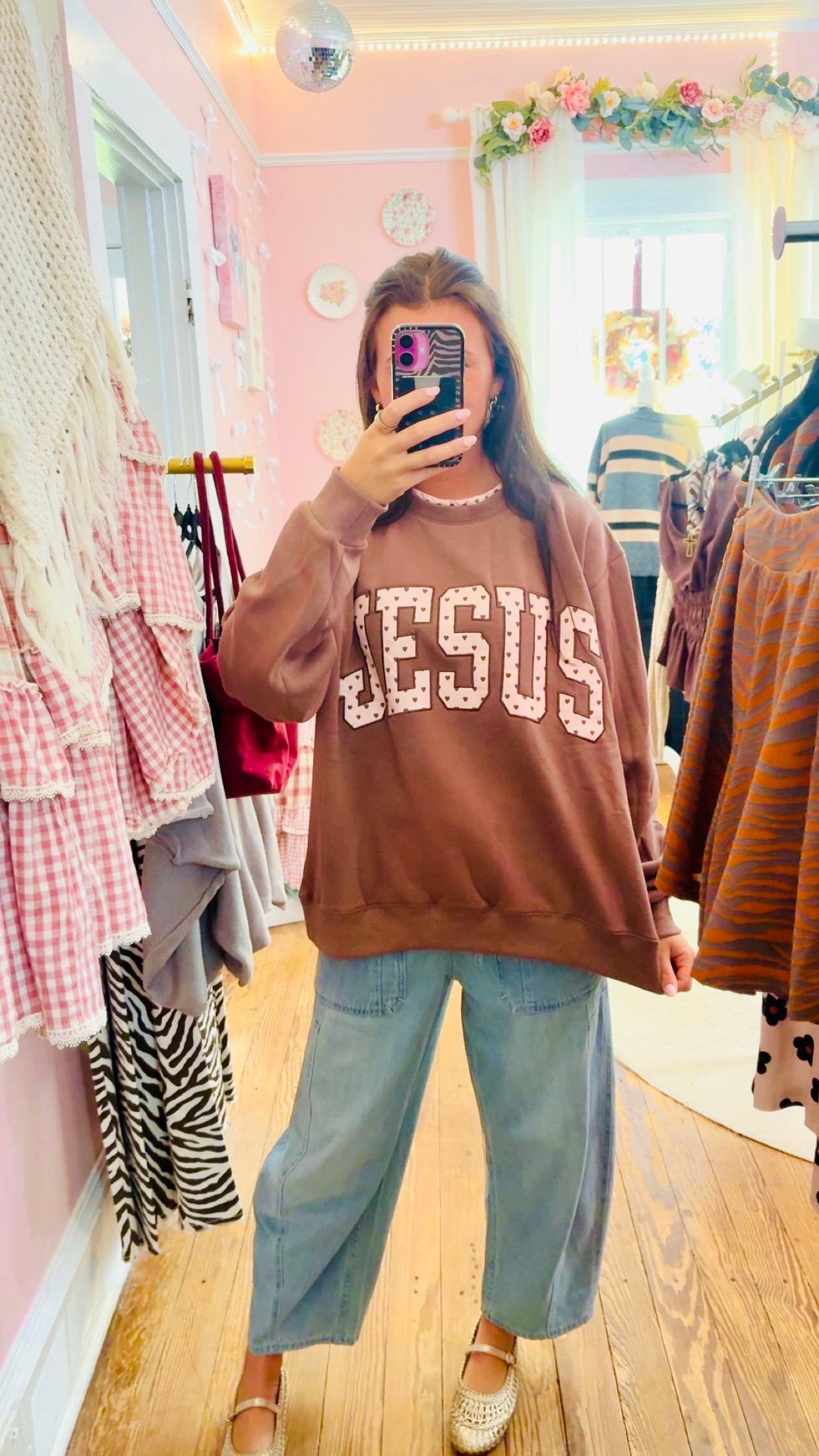 Jesus Heart Varsity Sweatshirt