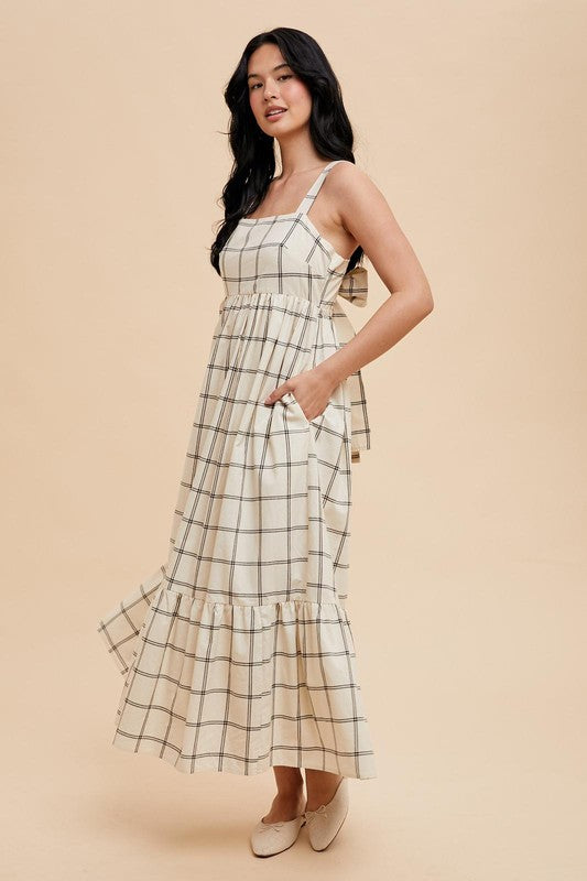 Grid Maxi Dress