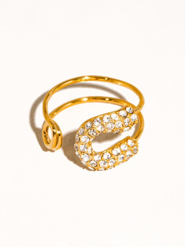 Rhinestone Glam Ring
