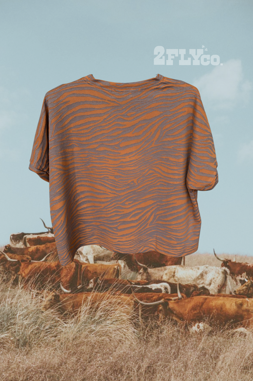 Burnt Amber Zebra Top