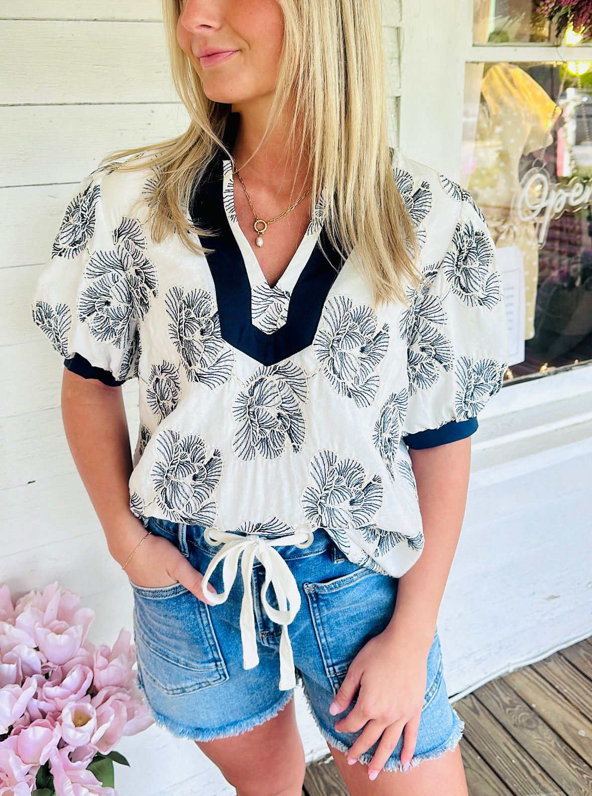 Sweet Magnolia Bloom Top