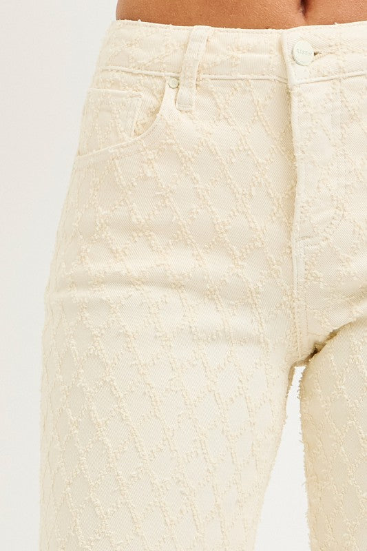 RISEN Straight Textured Jeans