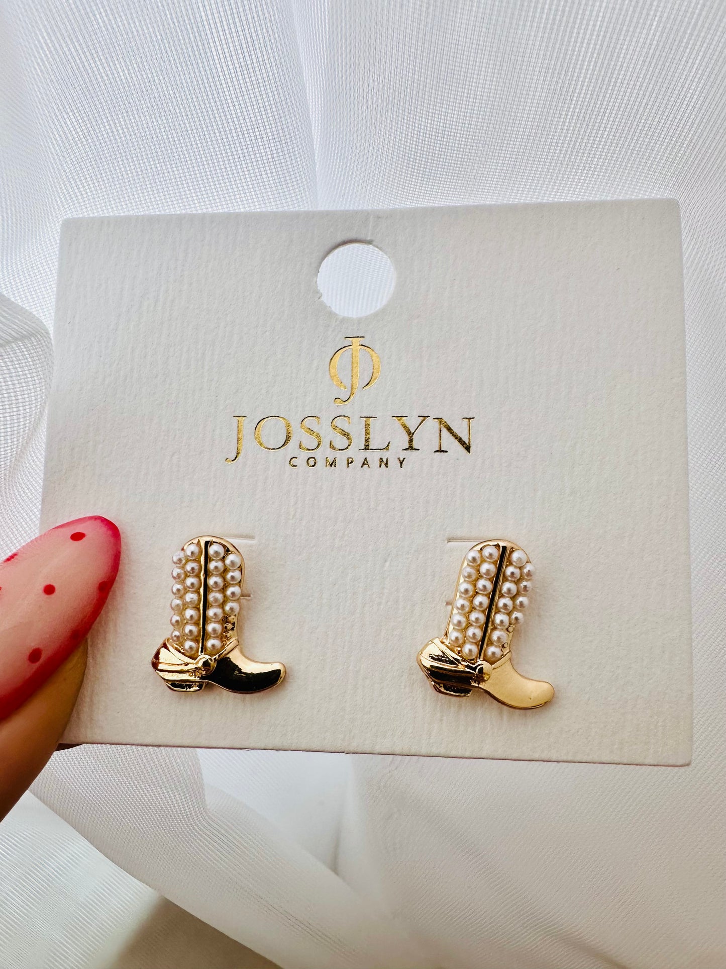 Pearls & Boots-Earrings