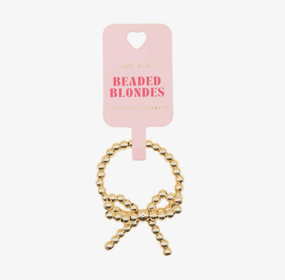 Beaded Blondes- Gold Bow Ring