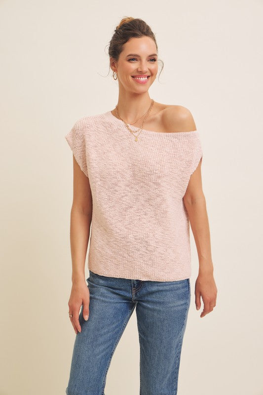 One Shoulder Sweater Top