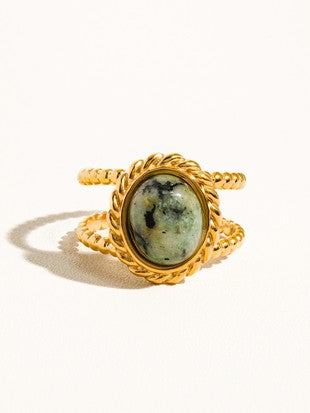 Green Marble Ring