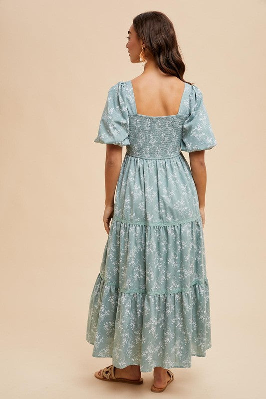 Cotton Floral Maxi Dress