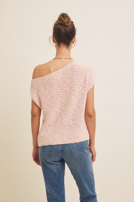 One Shoulder Sweater Top