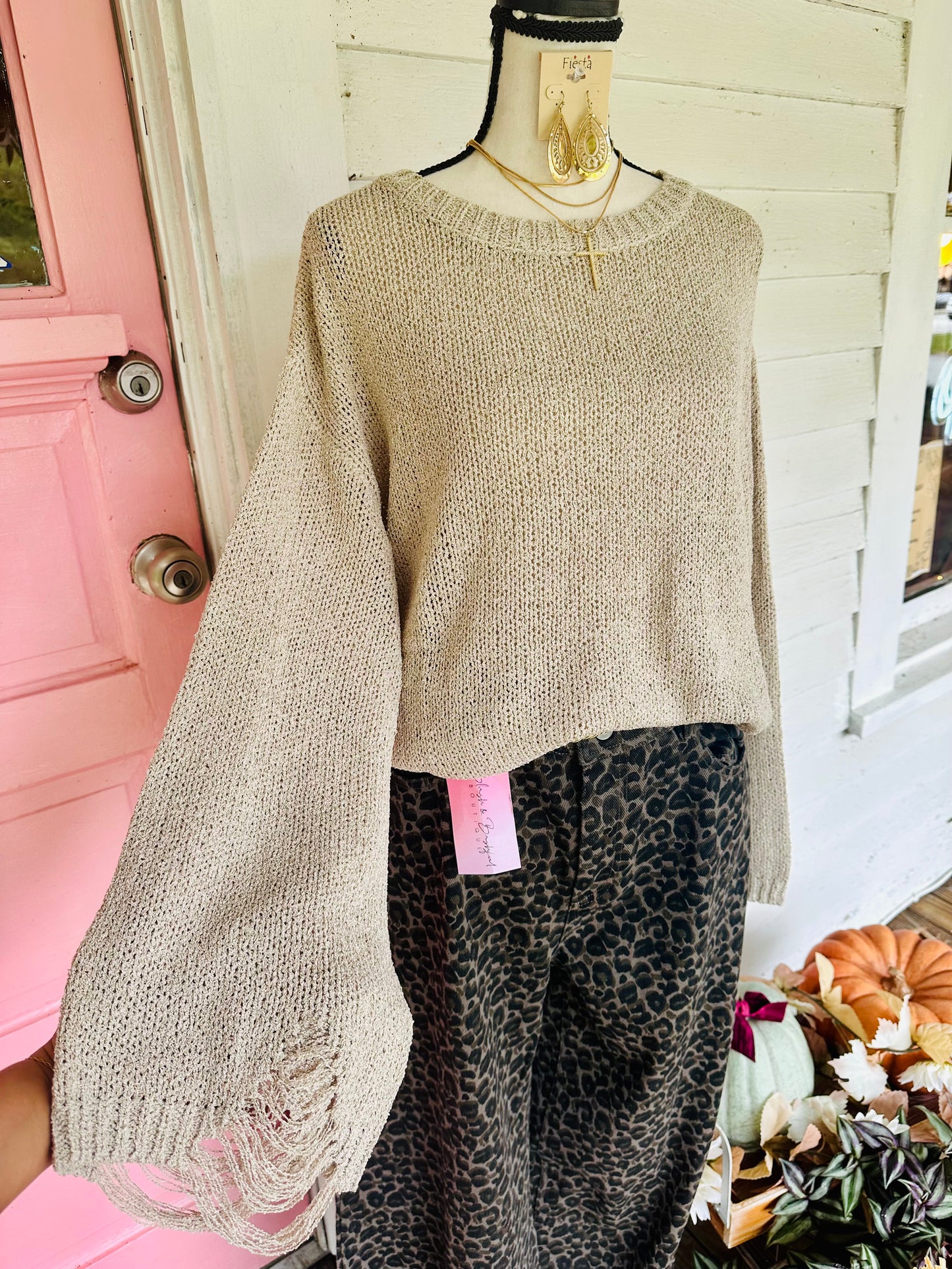 Distressed Knitted Sweater