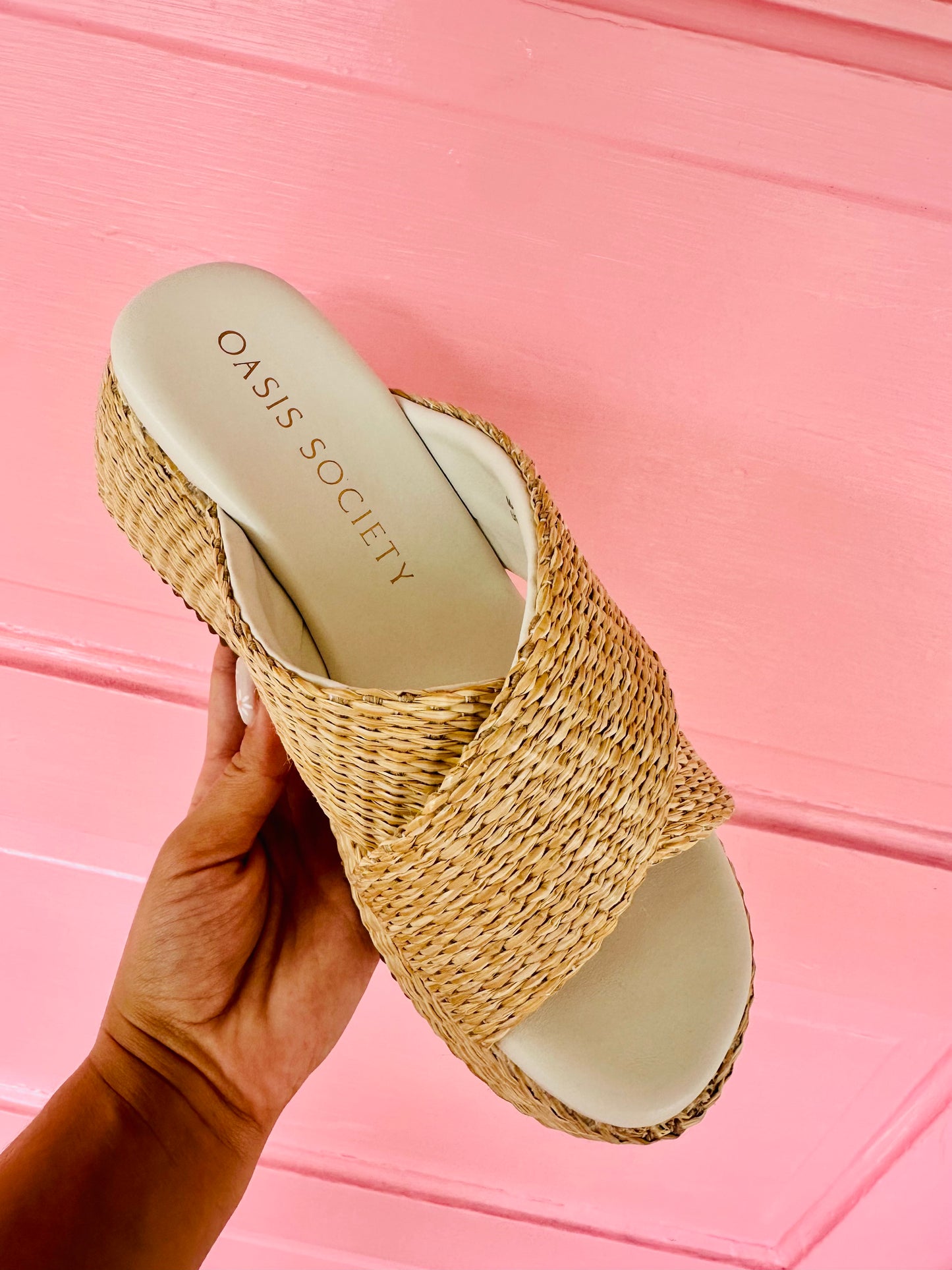 Crossed Platform Sandals