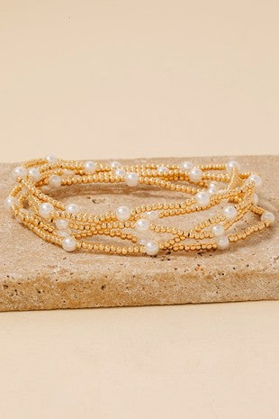 Pearl & Gold Bracelet