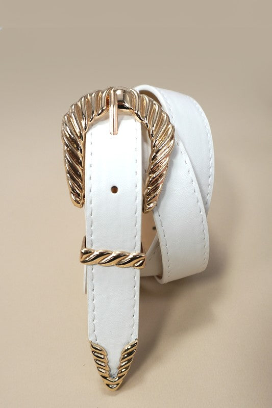 Carved Leather Belt