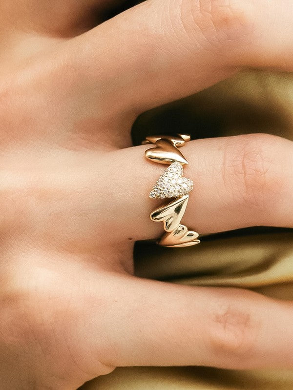 Tilted Heart Ring
