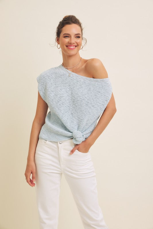 One Shoulder Sweater Top
