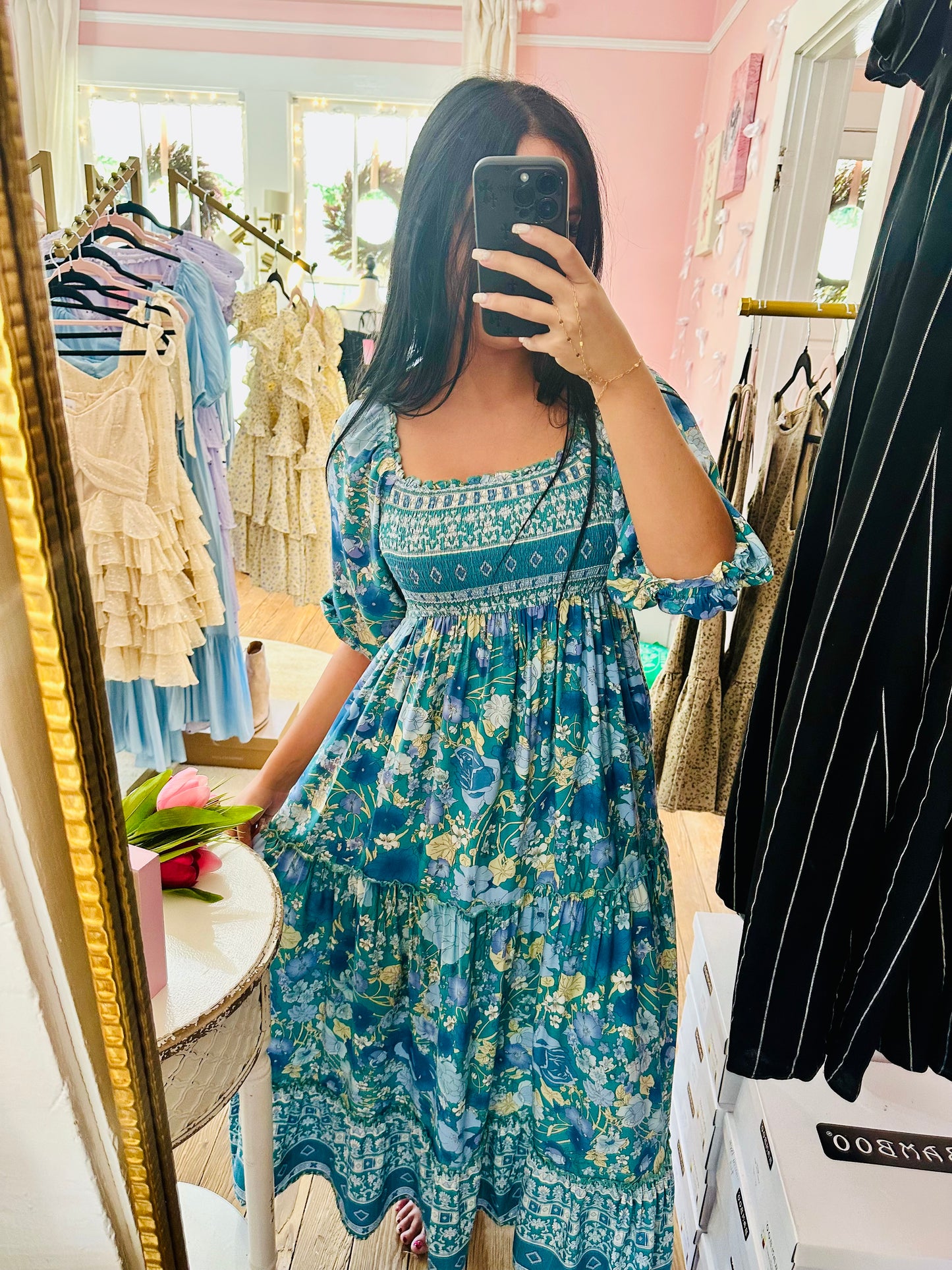 Border Print Dress