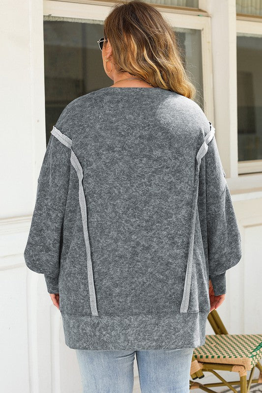PLUS-Grey Today Top