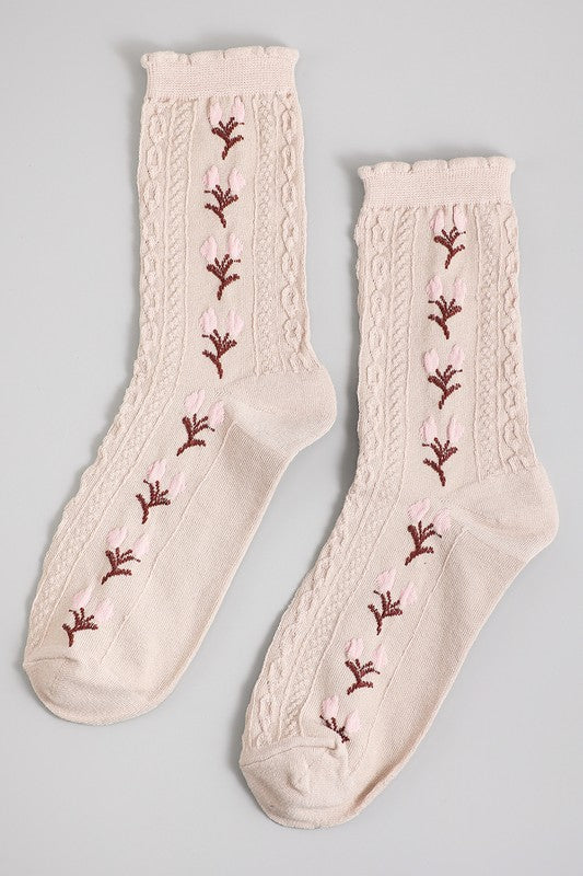 Floral Ankle Socks
