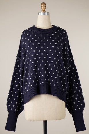 Navy & Bows Sweater