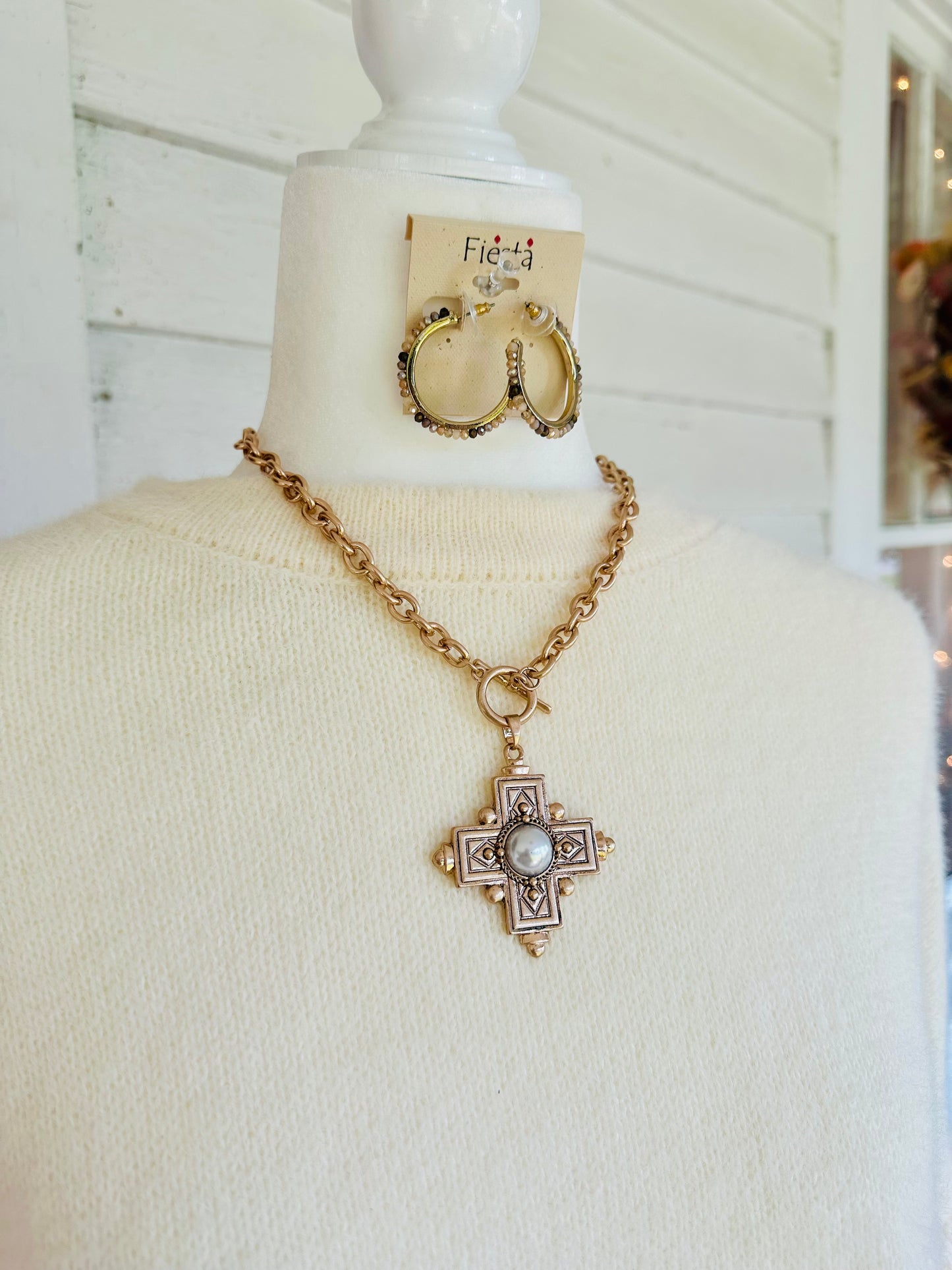 Decorative Cross Necklace