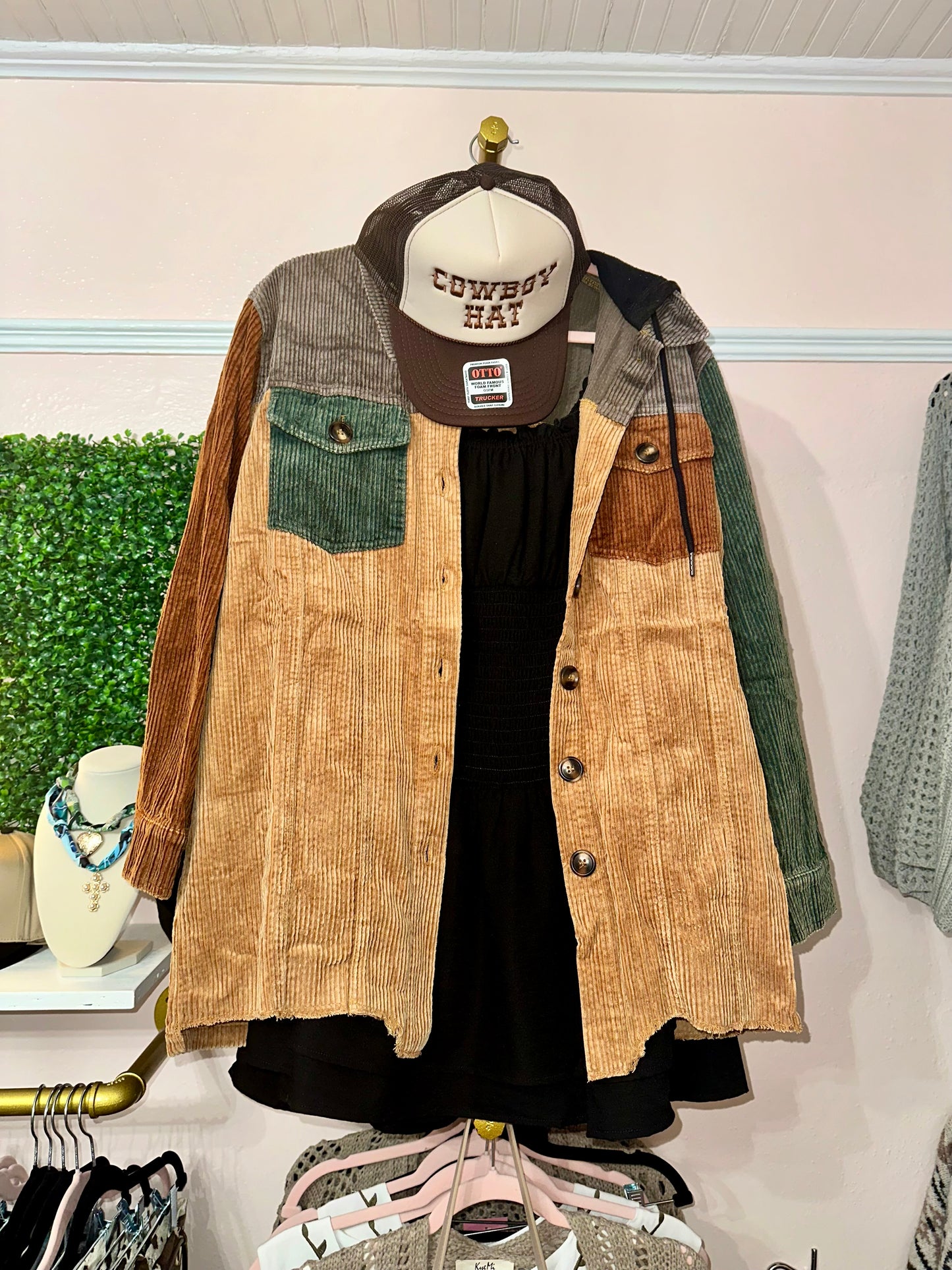 Hooded Corduroy Shacket