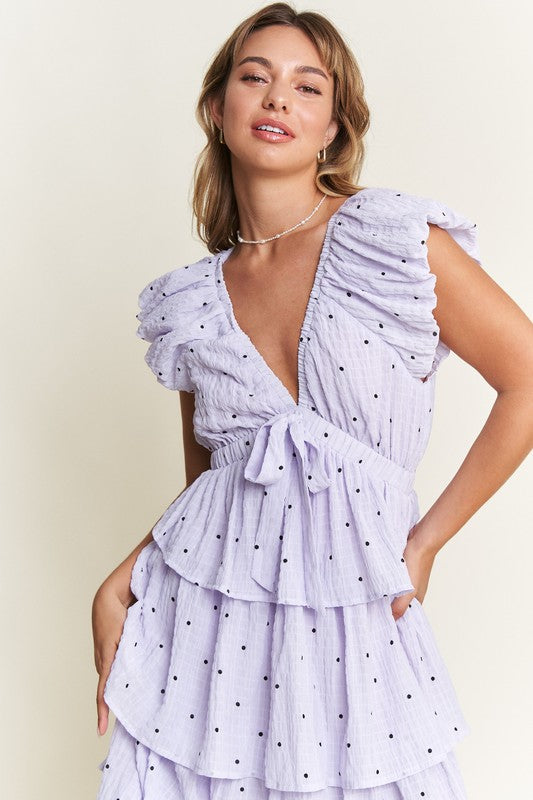 Purple & Polka Dots-Dress