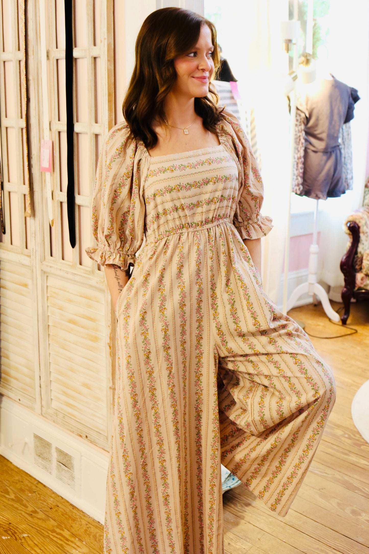 Vintage Floral Jumpsuit