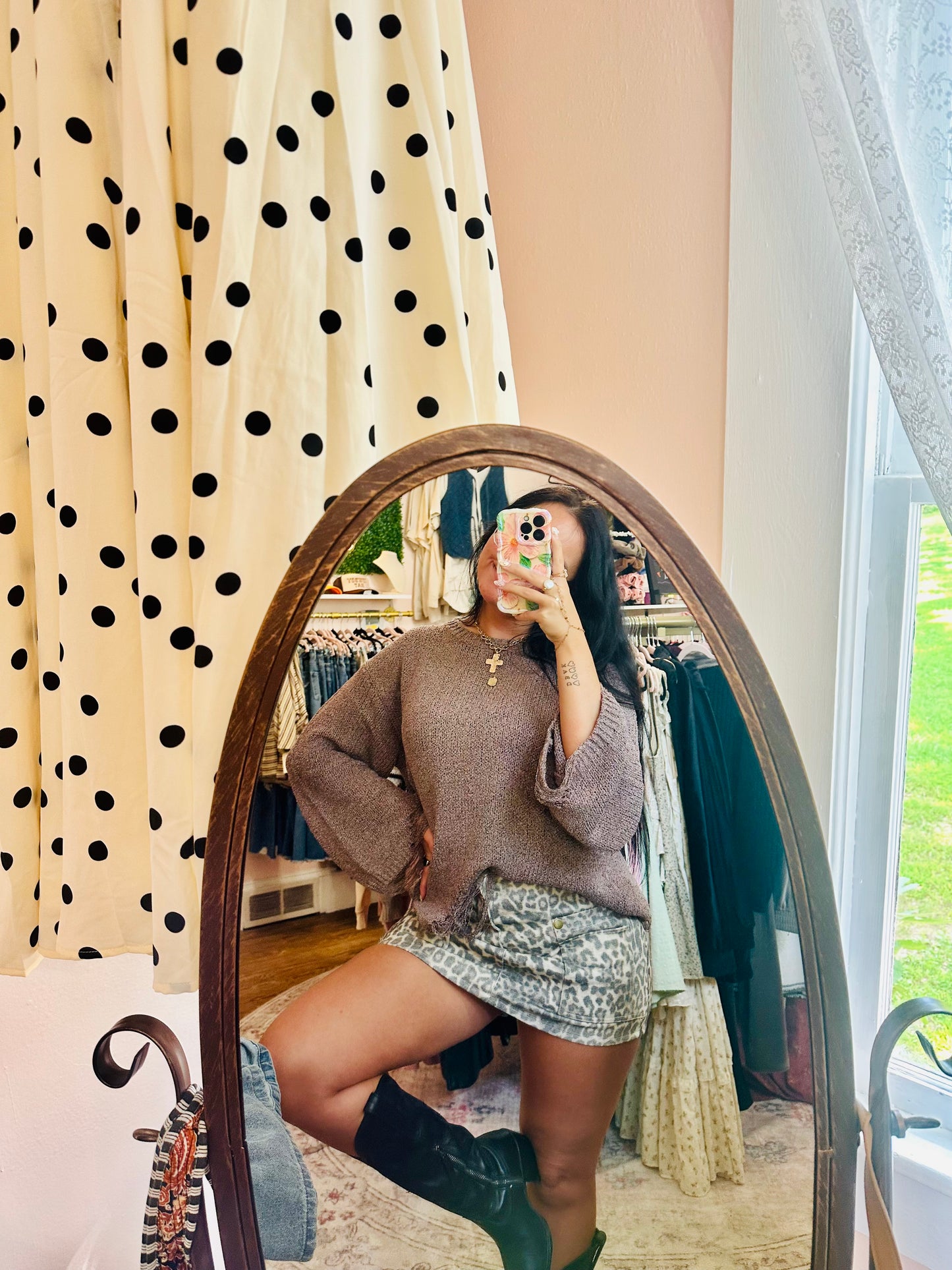 Distressed Knitted Sweater