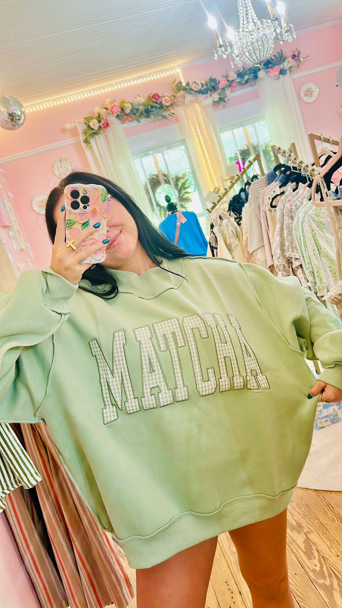 Matcha Mock Neck Sweatshirt